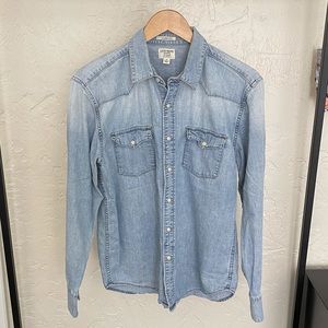 Light Wash Denim Western Shirt